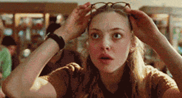 Girl with glasses GIF
