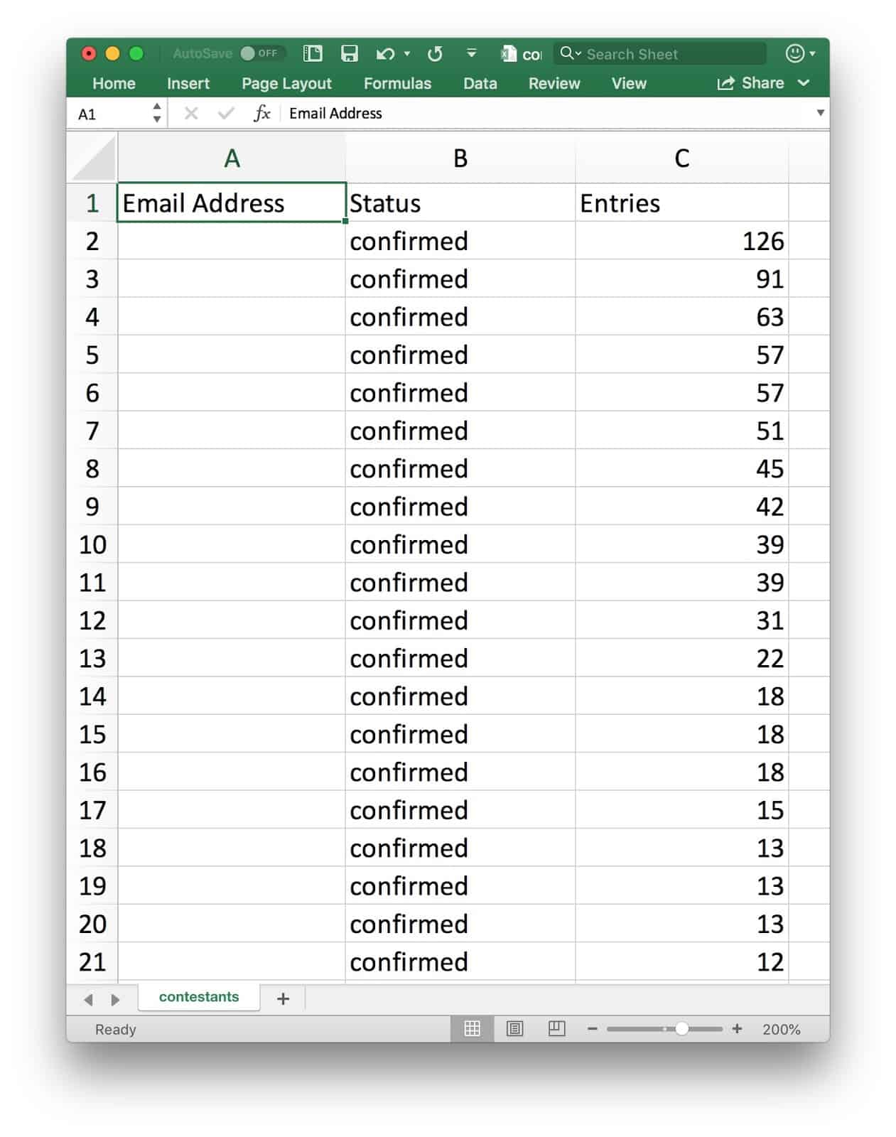 excel srceenshot