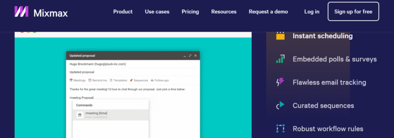 Mixmax website screenshot