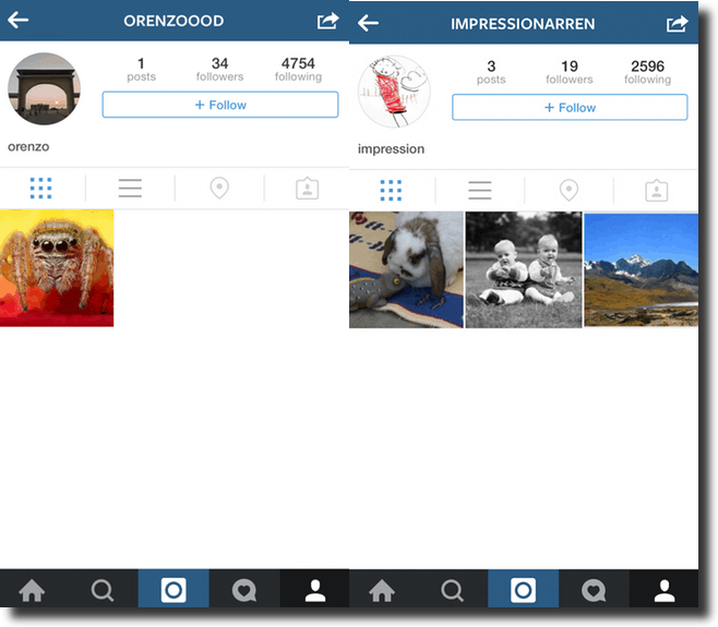 follow unfollow