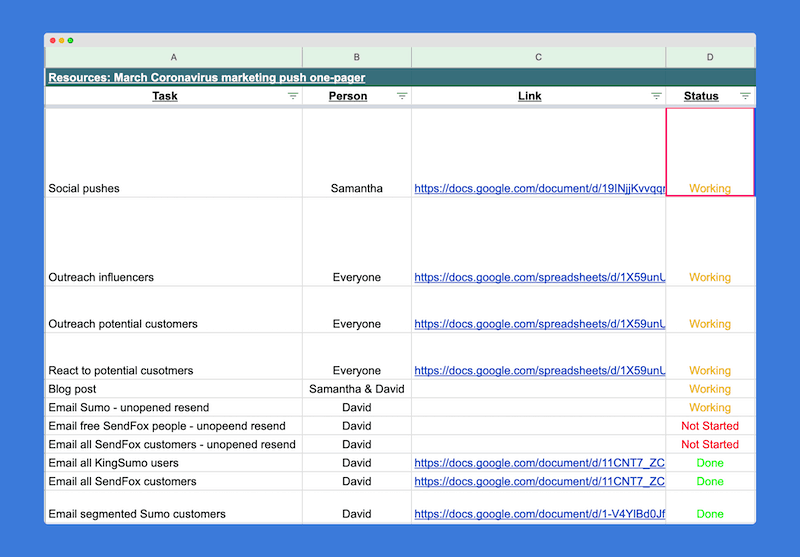 Recession-proof business: Some of the marketing projects we’re working on right now.
