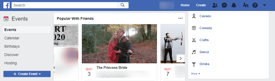 Eventbrite alternative - Events by Facebook