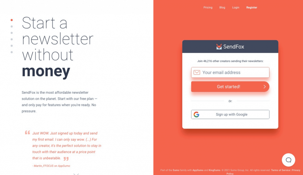 Login to SendFox