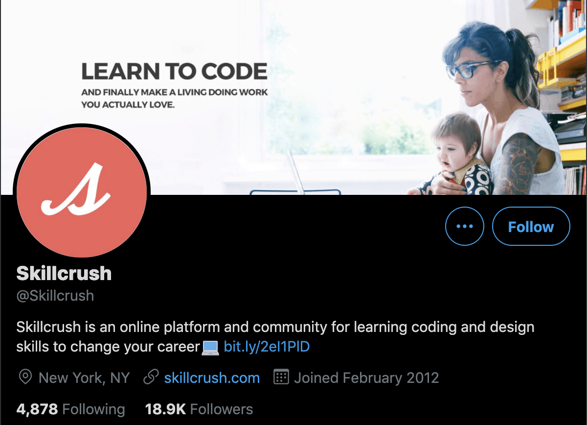 skillcrush's twitter