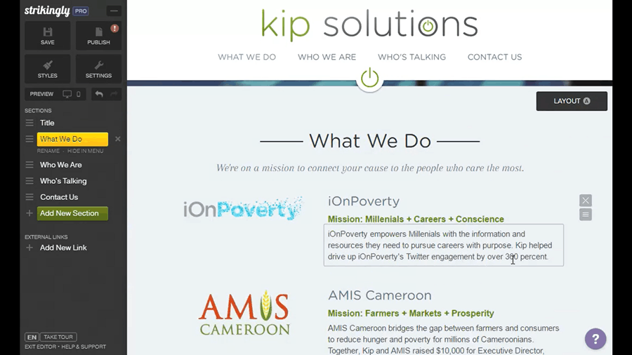 online business tools strikingly