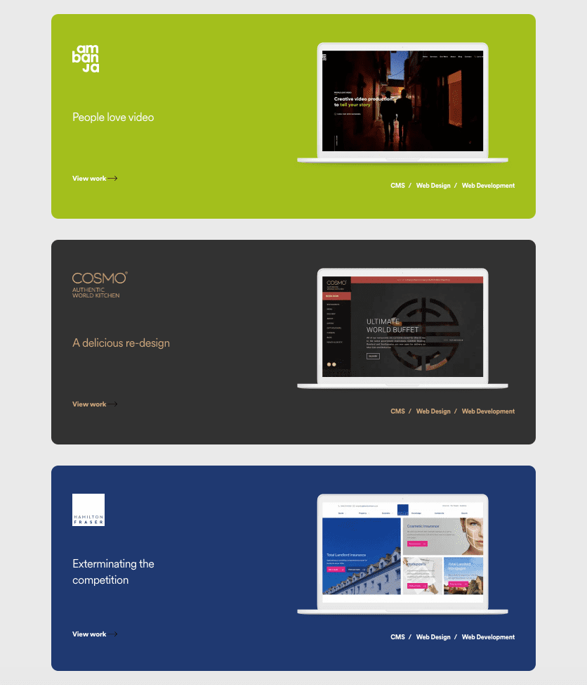 web designer’s portfolio