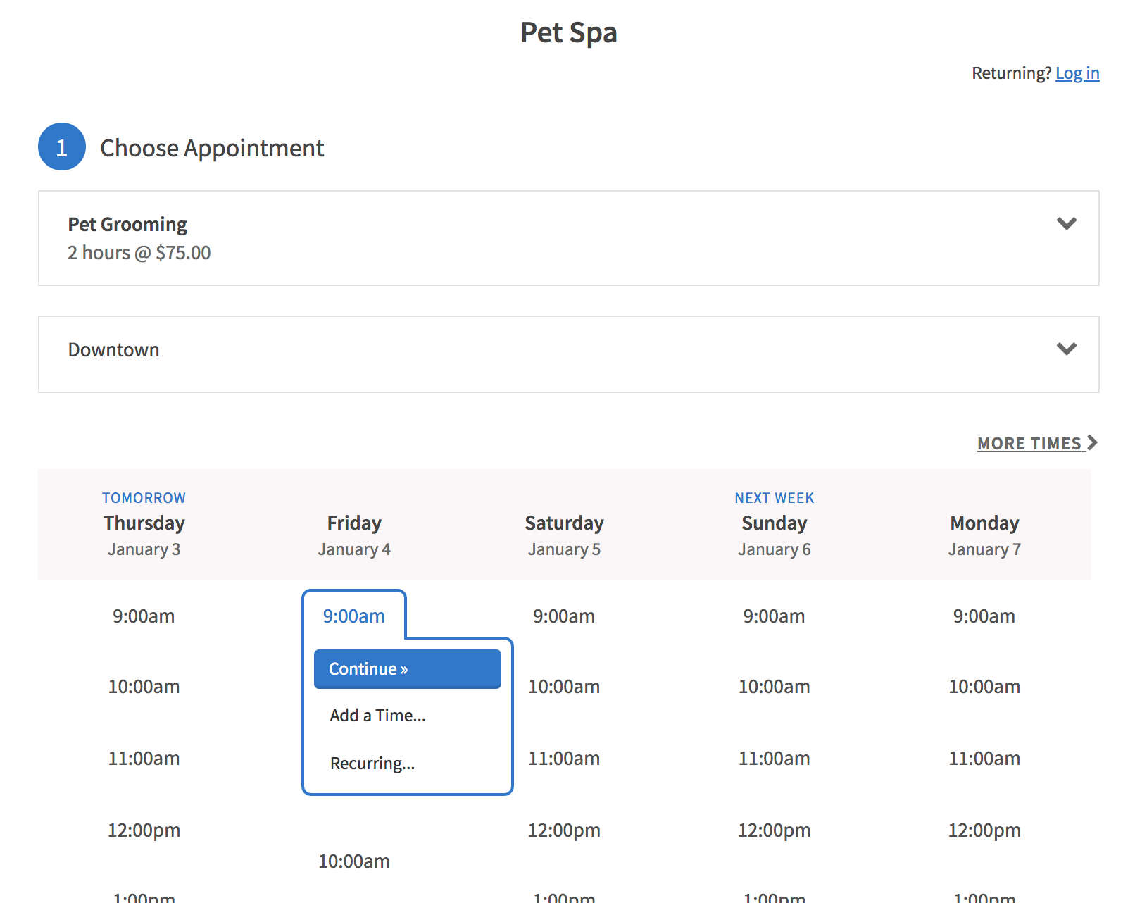 appointment scheduling software - Acuity