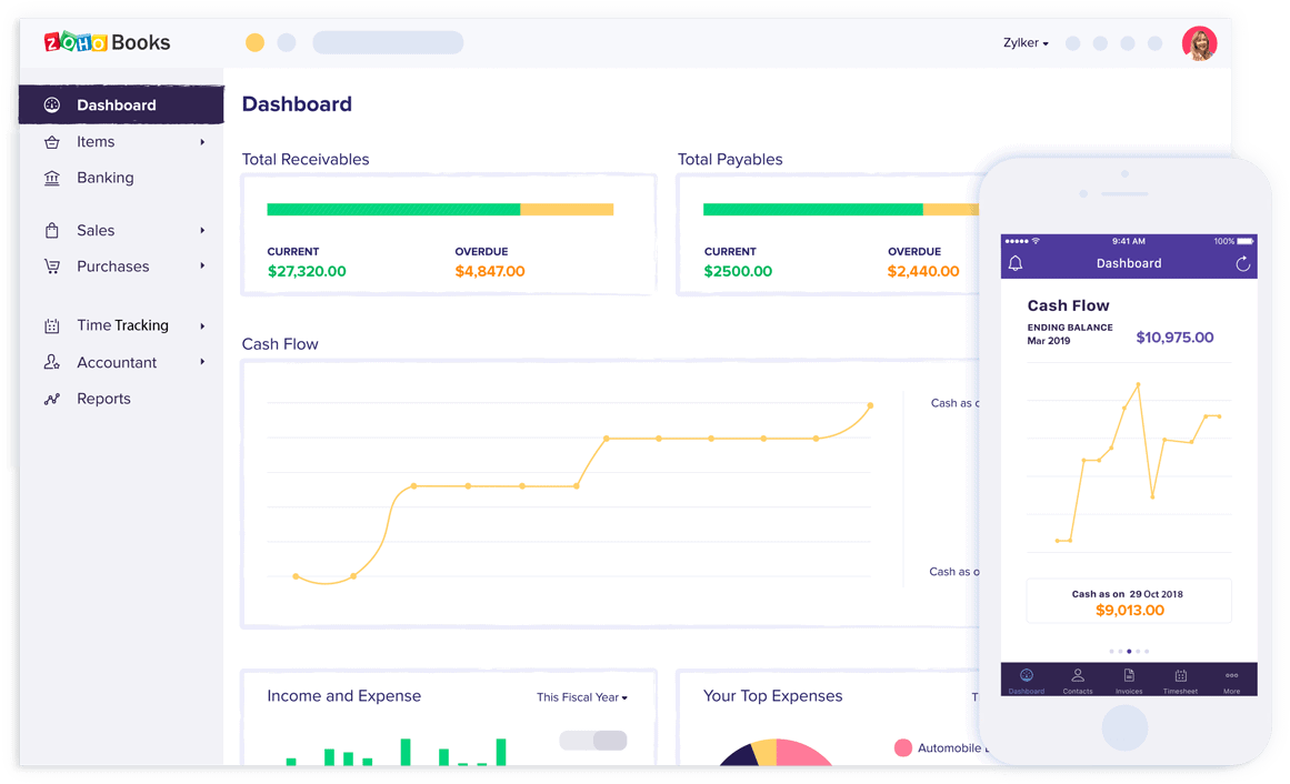 Freshbooks alternative - Zoho Books