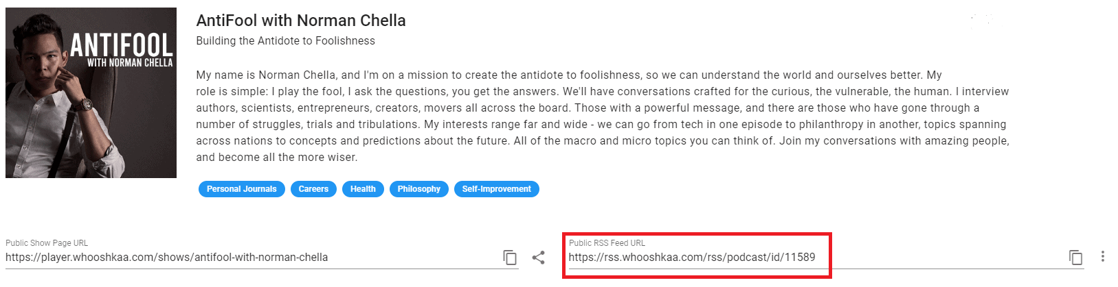 podcast tips rss feed