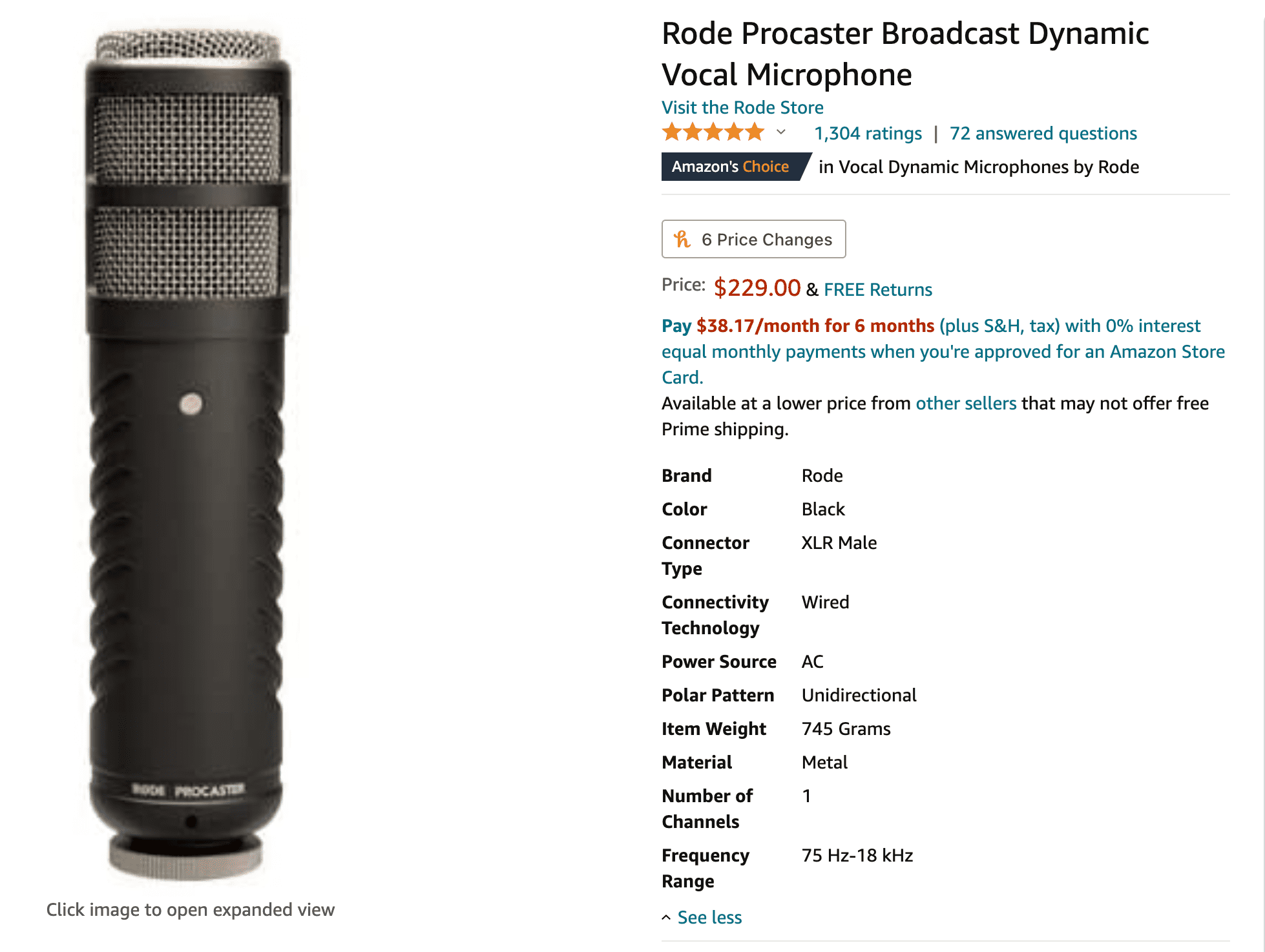 podcast microphone - Rode Procaster Broadcast Dynamic Vocal Microphone