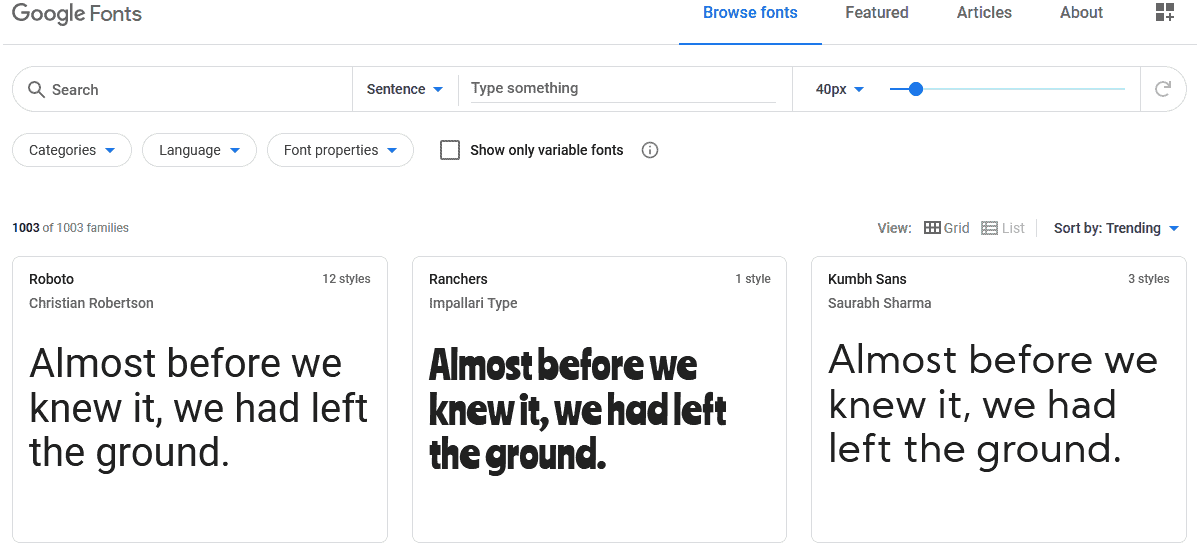 graphic design resources google fonts