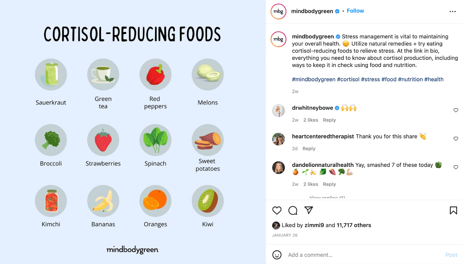 Mindbodygreen's IG creative