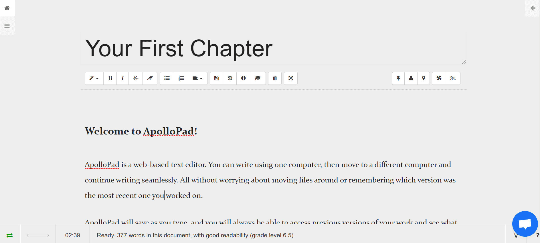 Scrivener alternative - ApolloPad