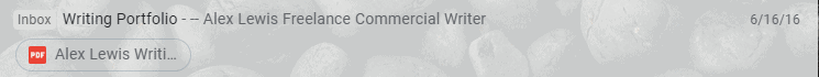 Screenshot of email subtitle