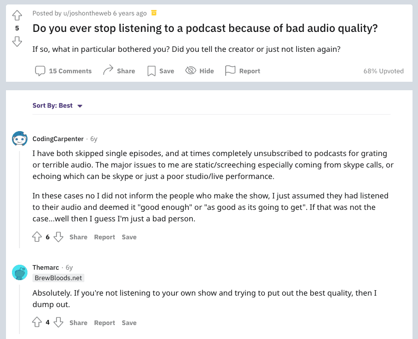 Reddit thread-podcast
