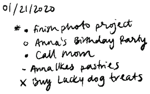 Example of rapid logging notes (via Bit of Clarity)