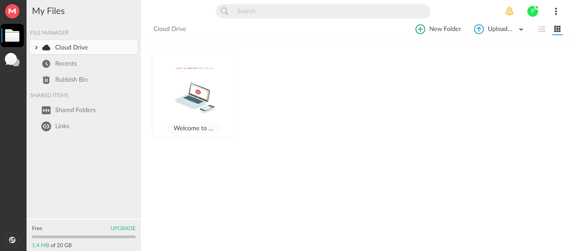 dropbox alternative - Mega