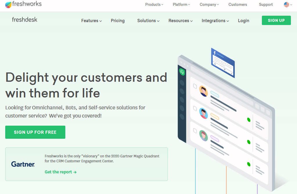 Freshdesk Alternative landing page