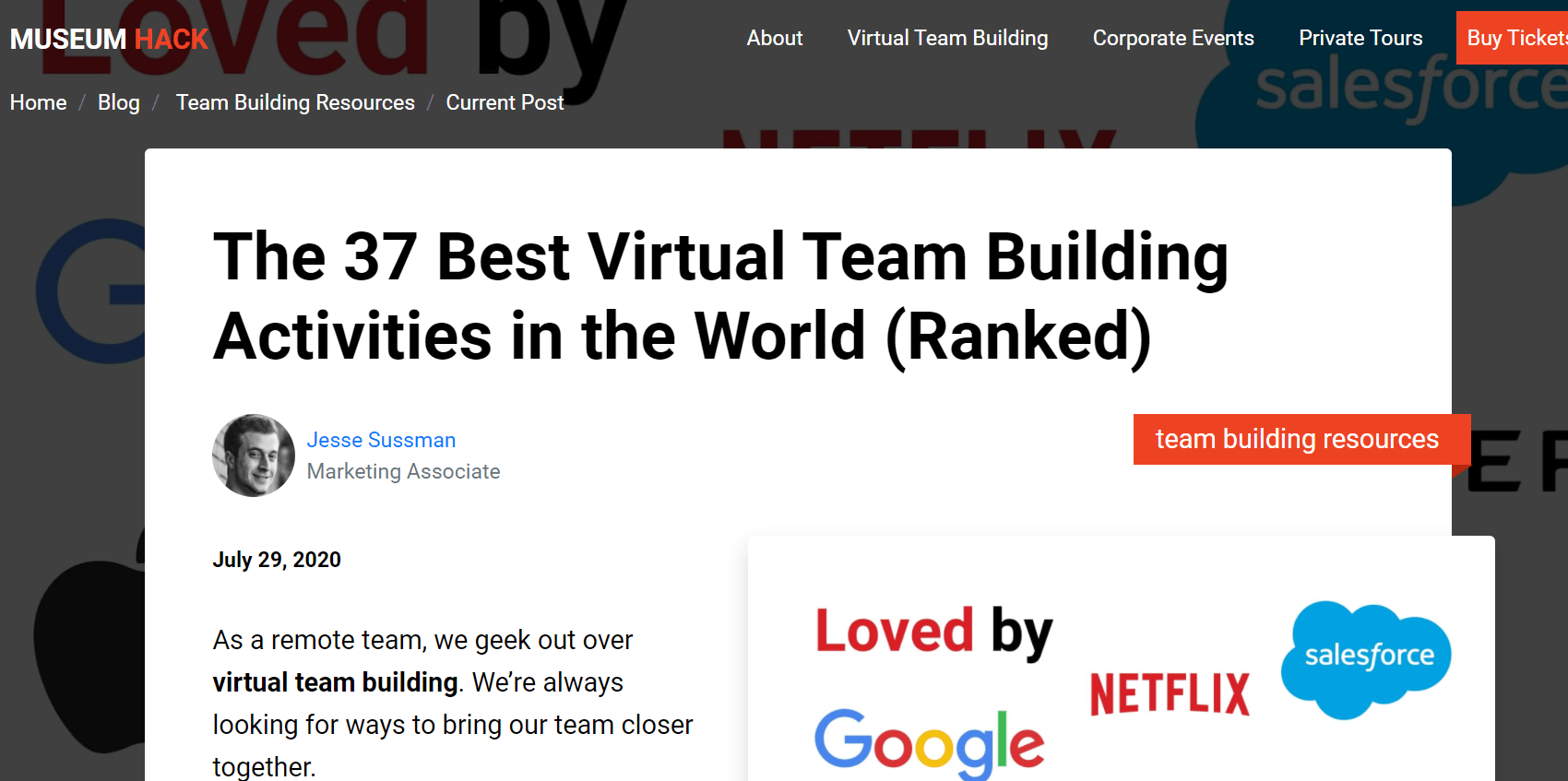 minimum viable product example museum hack