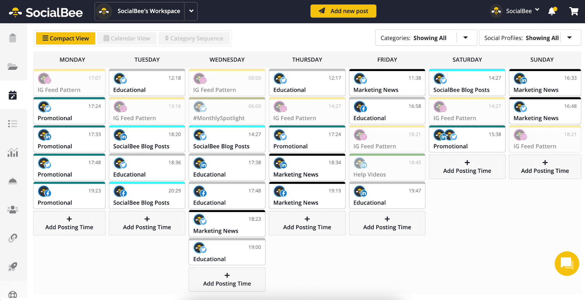 social media management tools - SocialBee