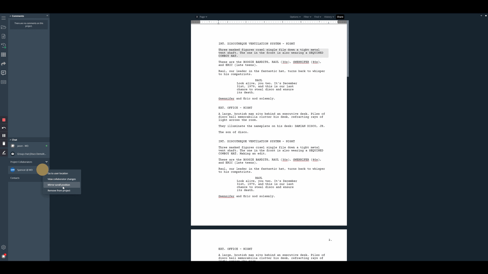 screenwriting software - writterduet