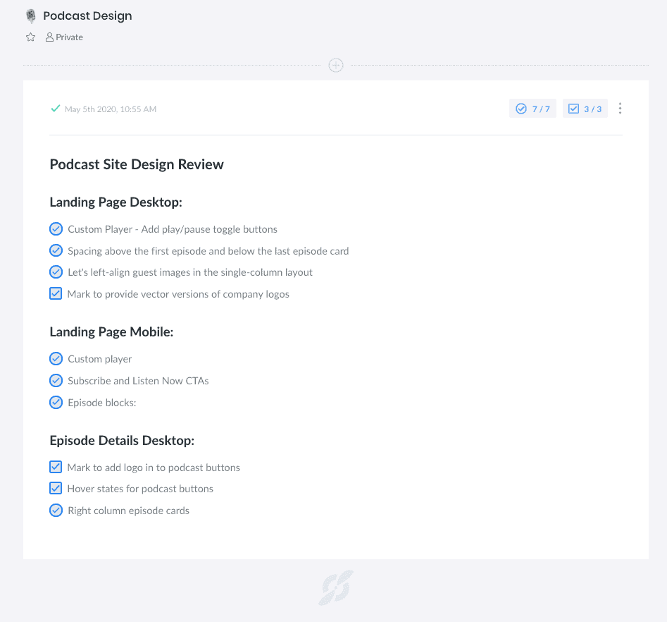 Cross functional collaboration - Podcast Side Design Review