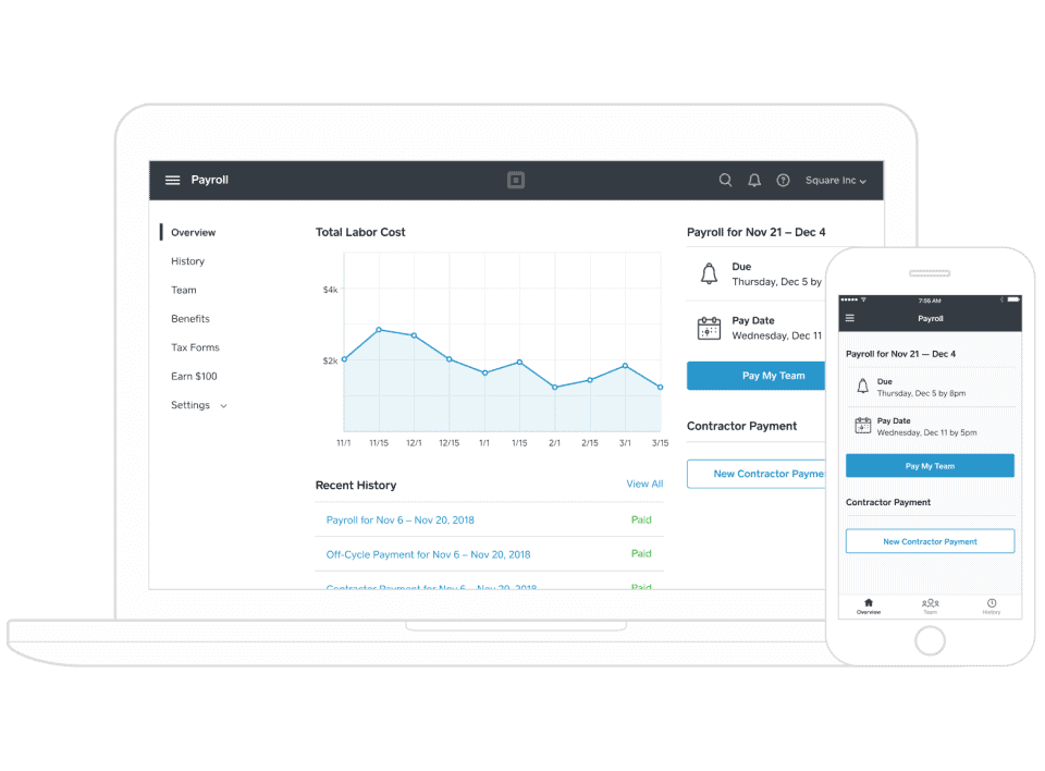 payroll software - square payroll