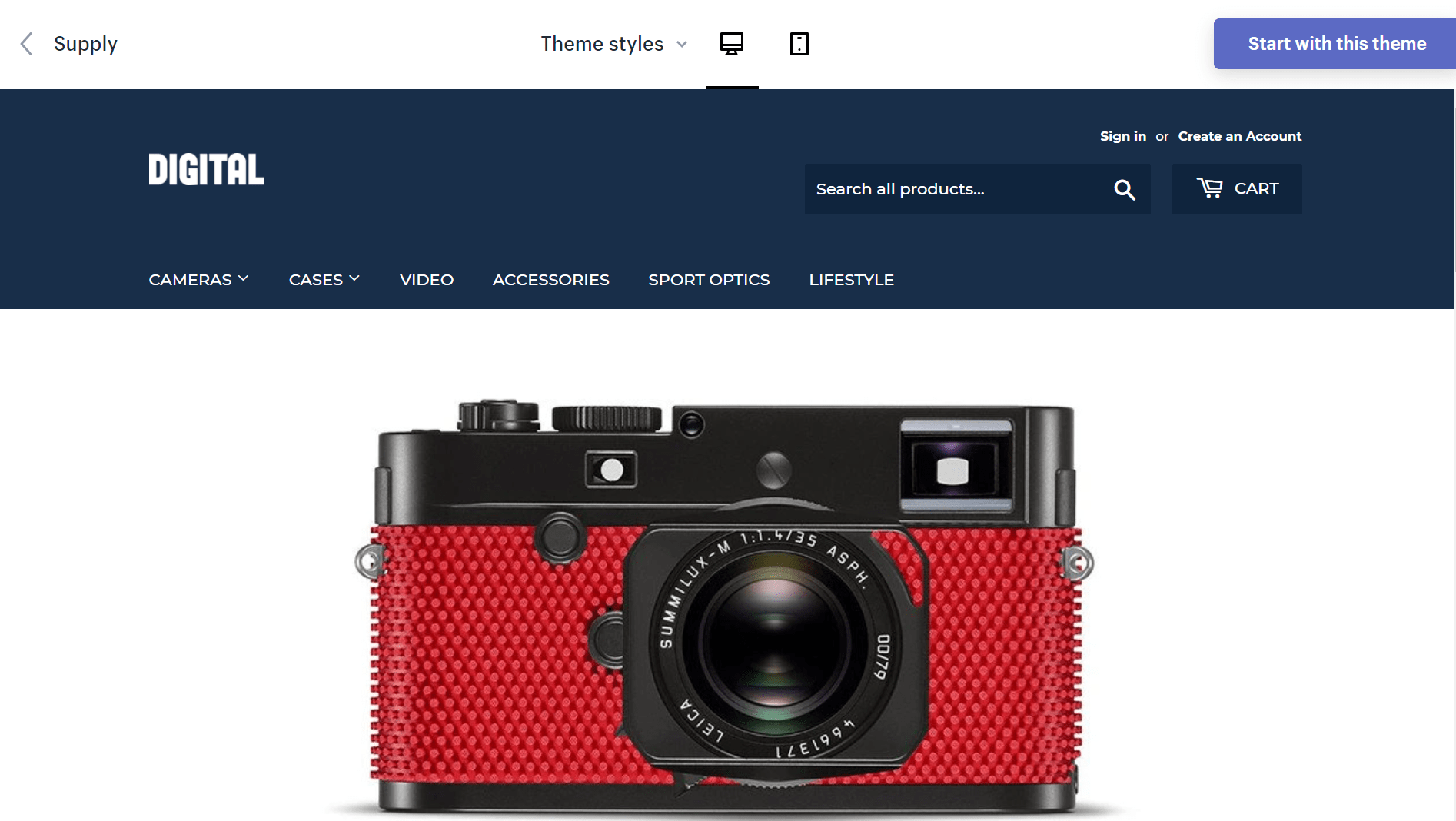 Web design software for ecommerce - Shopify