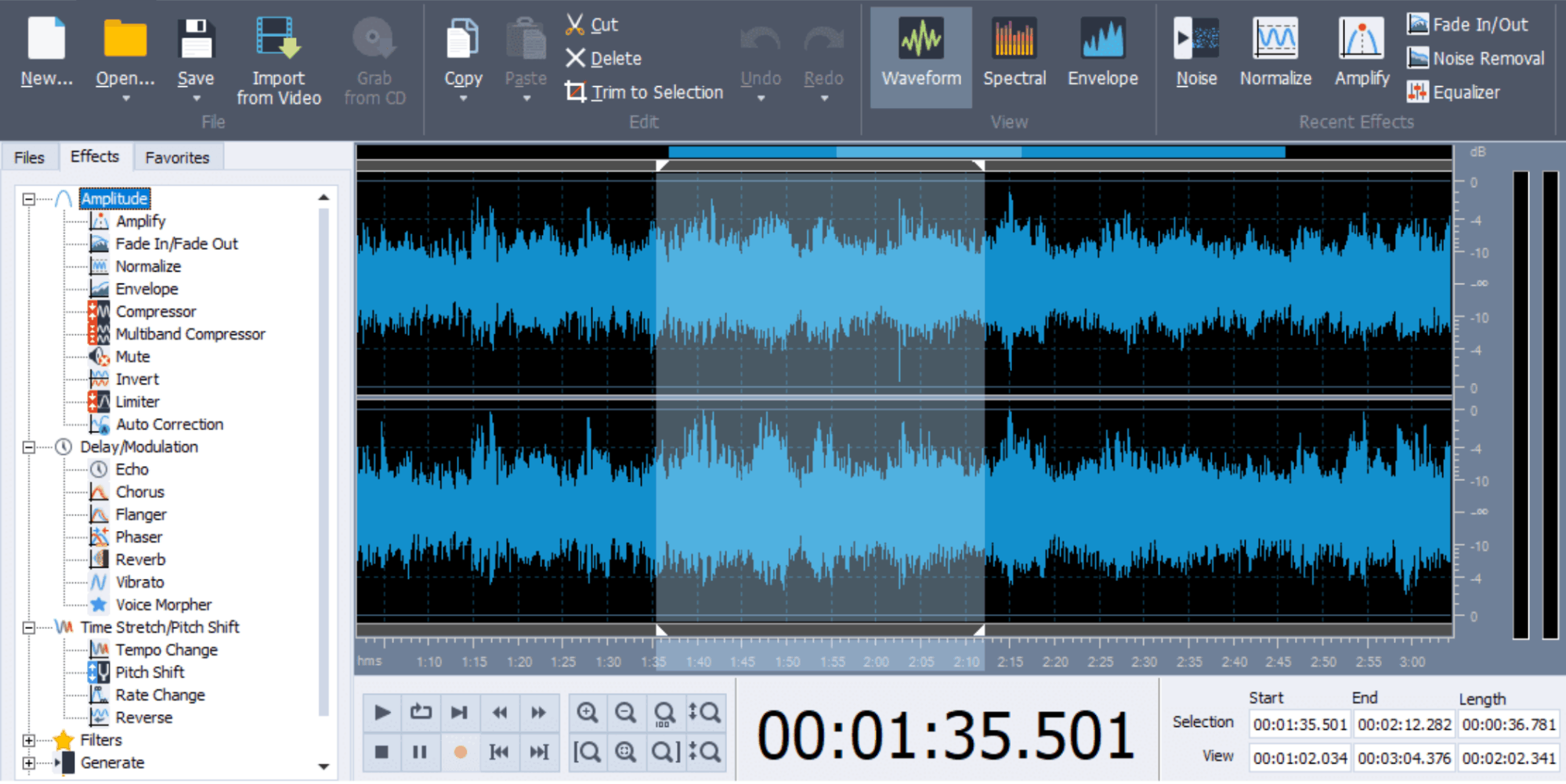 Audacity alternative - AVS Audio Editor 