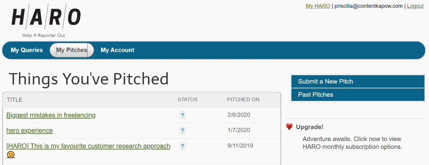 Haro - My Pitches
