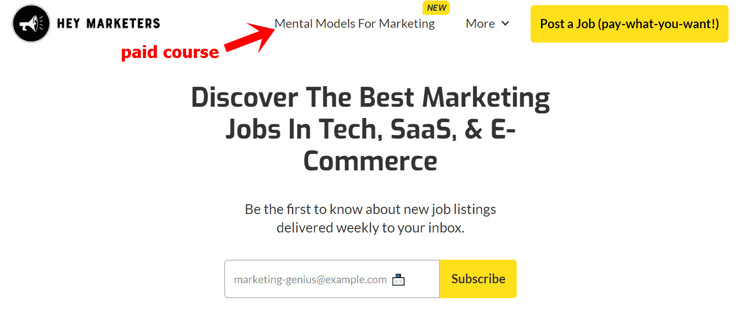 Website ideas - Hey Marketer
