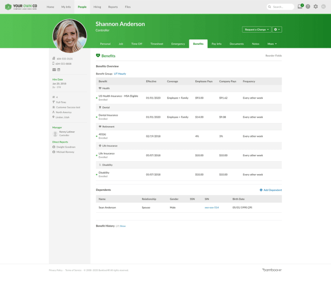 payroll software - BambooHR