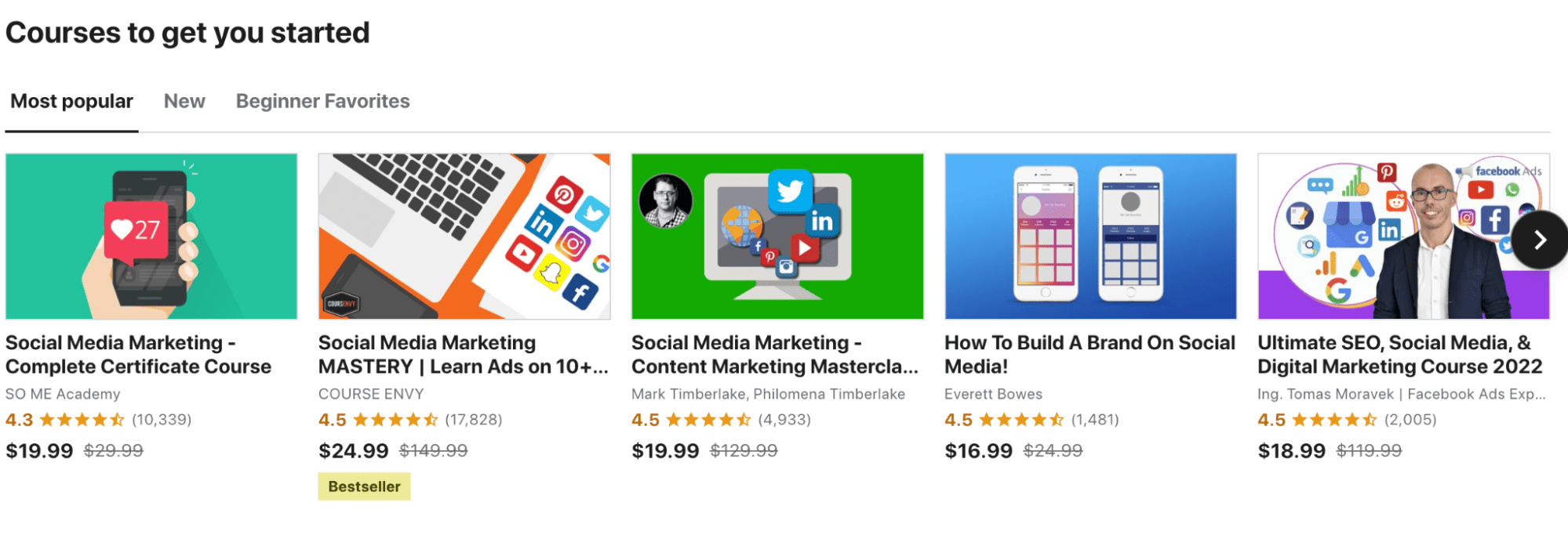 social media marketing courses
