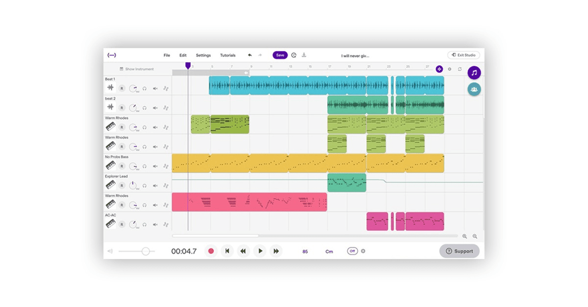 GarageBand alternatives - SoundTrap