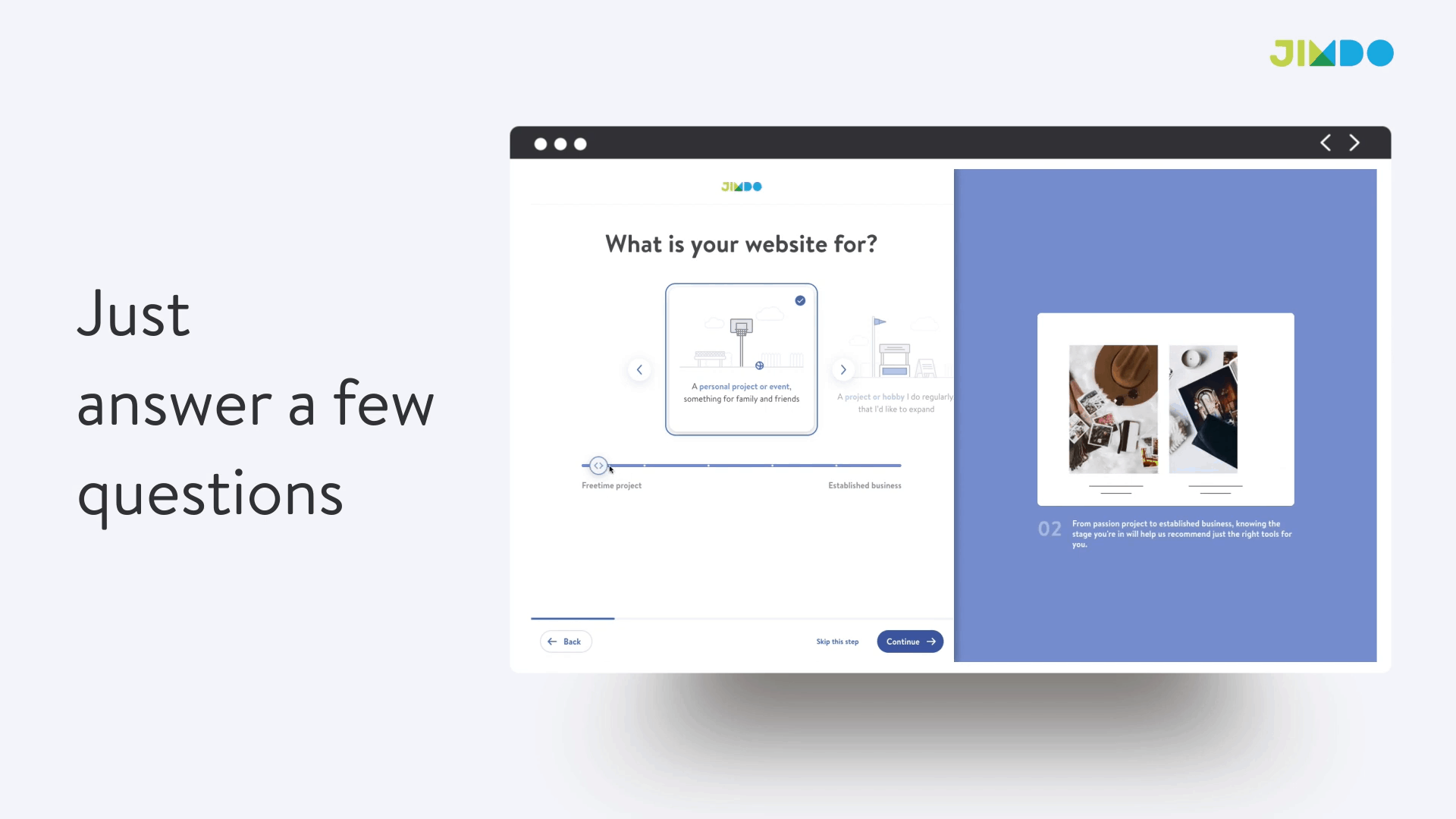 best website builder - Jimbo