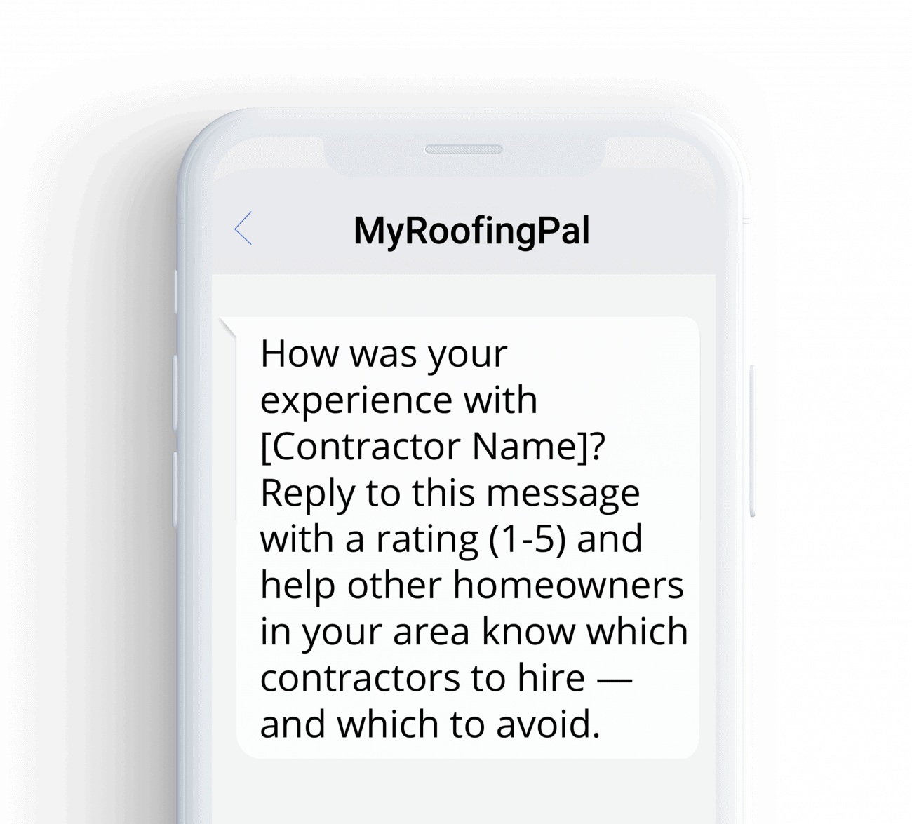 Screenshot of SMS chat