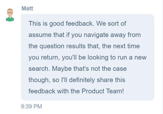 Feedback from Matt Hurley, Director of Growth at Frase