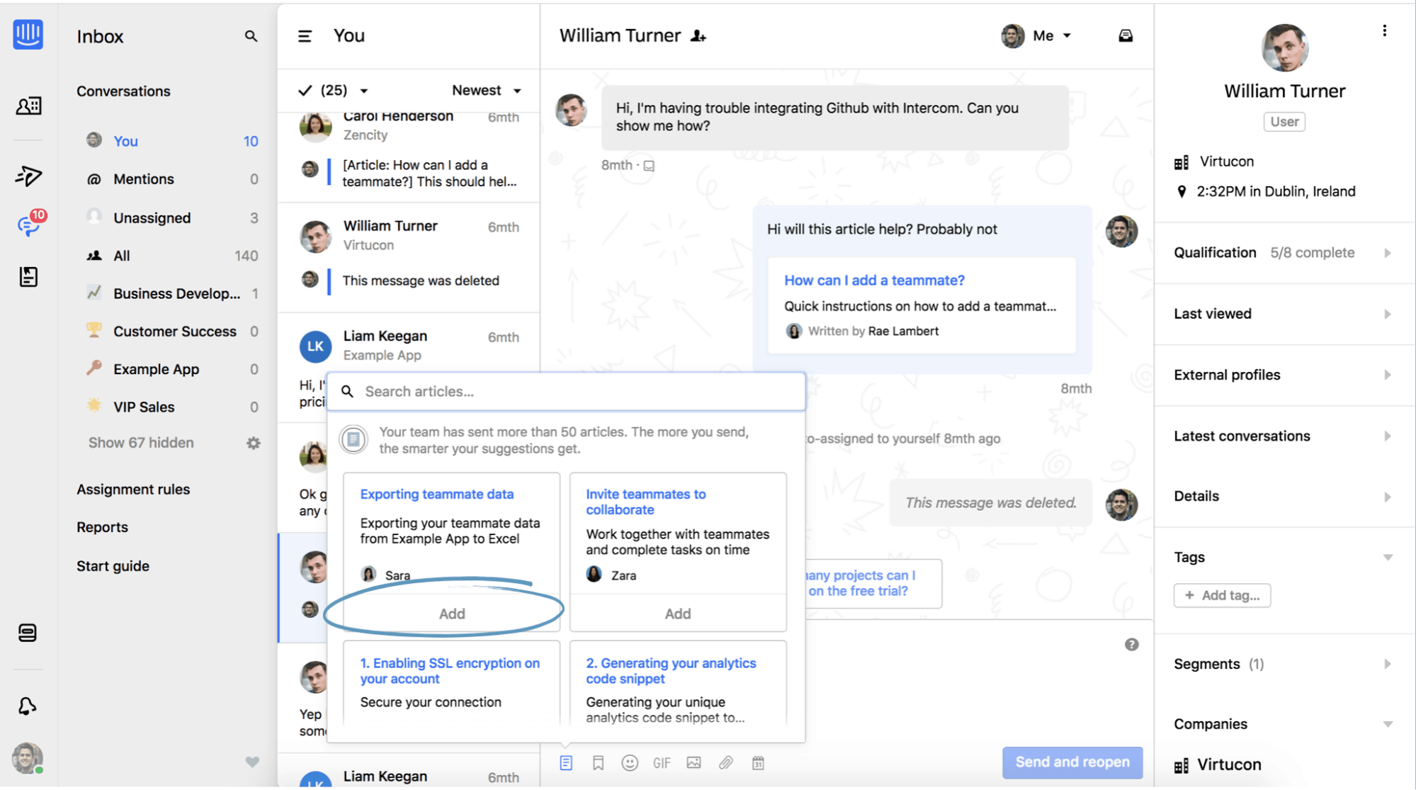 Intercom Conversation Management