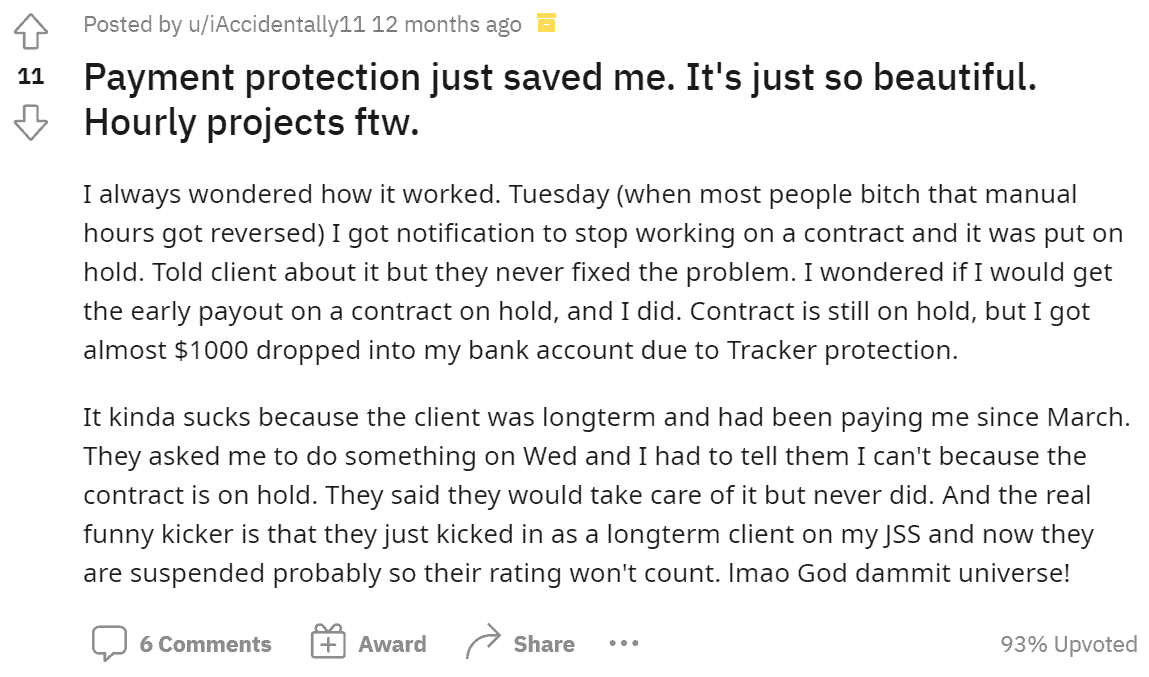 Fiverr and Upwork payment protection