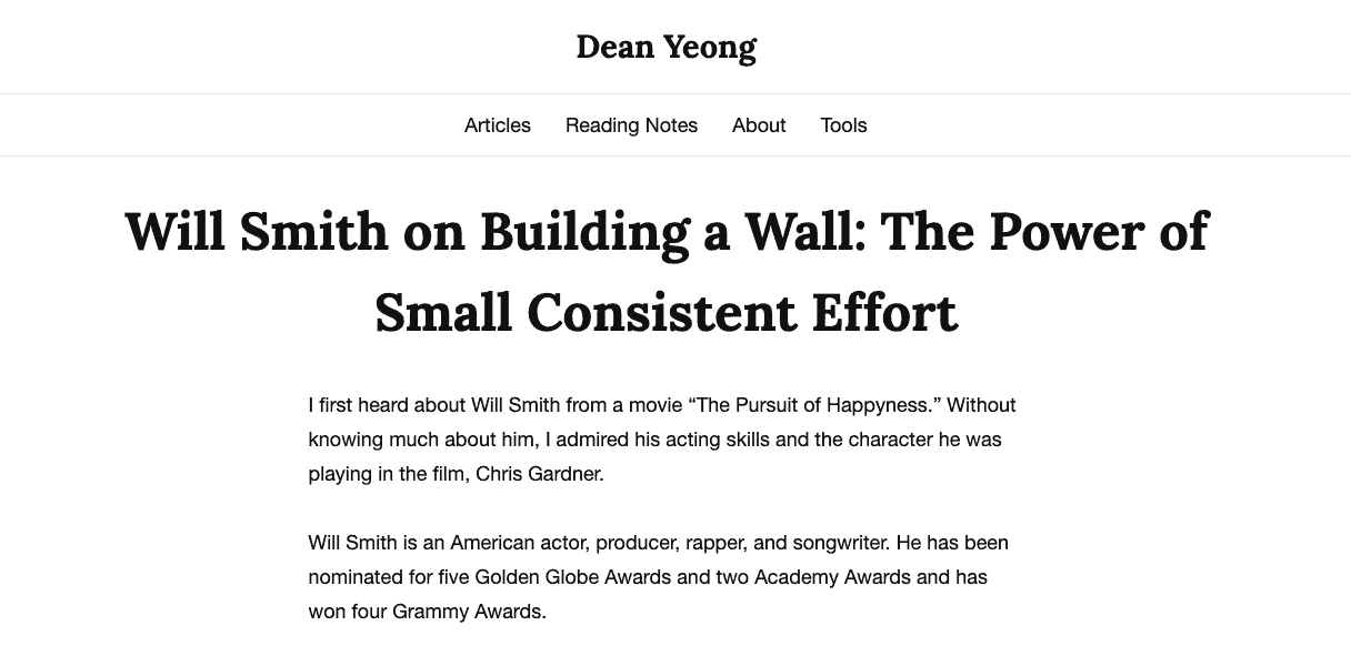 celebrity revealed post used in Dean Yeong's blog
