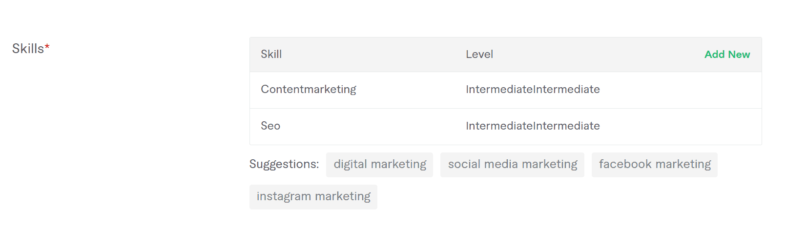 Fiverr's profile set-up