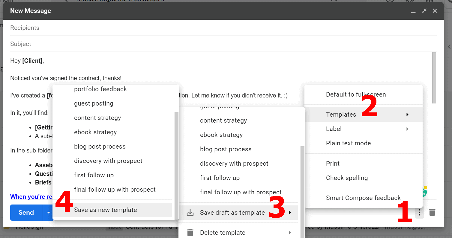 online business tools gmail email save new template