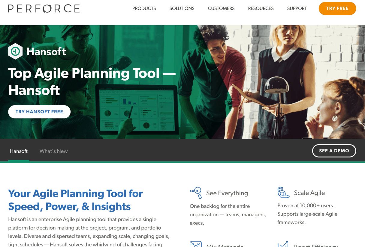 project planning software hansoft