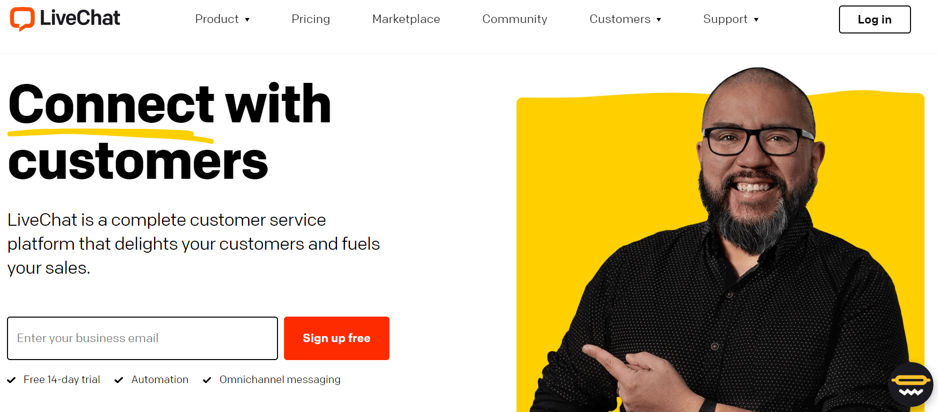Intercom alternatives- LiveChat