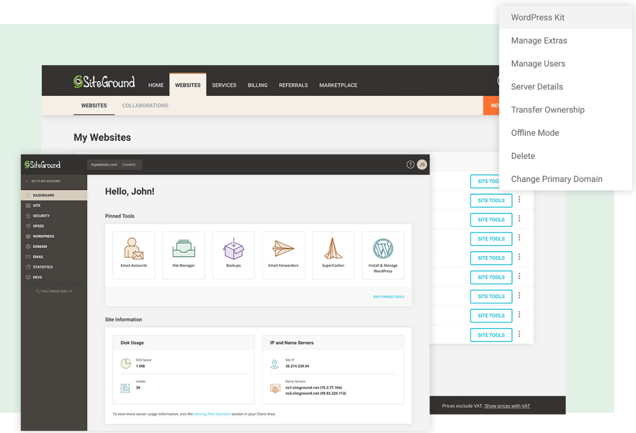 best wordpress hosting - siteground
