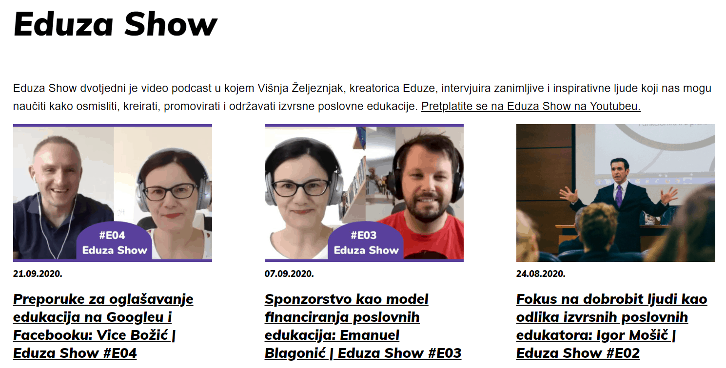 Professional networking -Podcasts "Eduza Show"