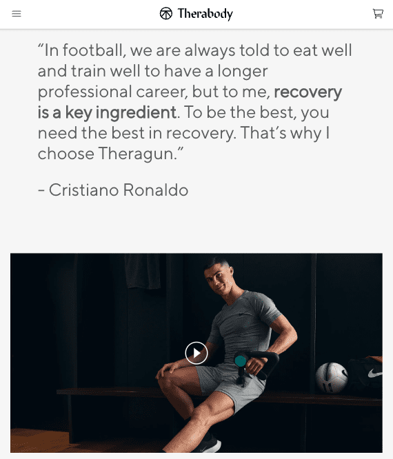  Therabody's website 