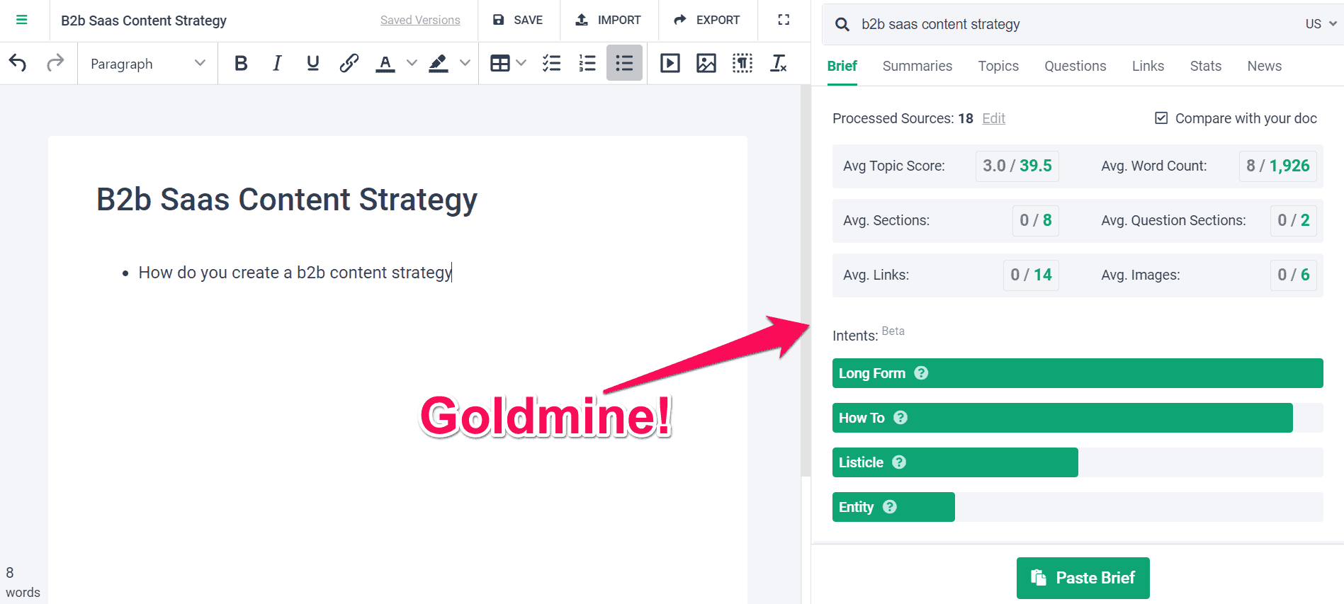 Frase keyword search result - goldmine!