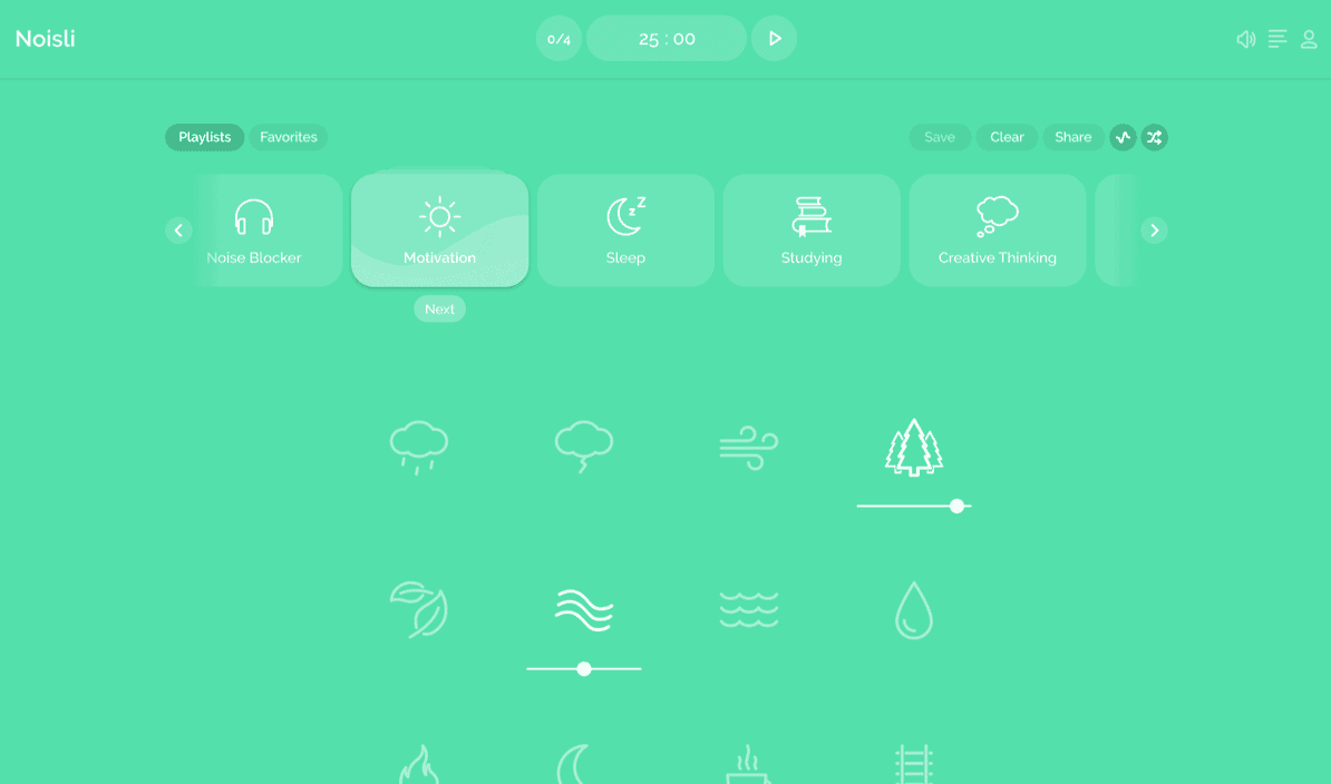 Noisli Landing Page