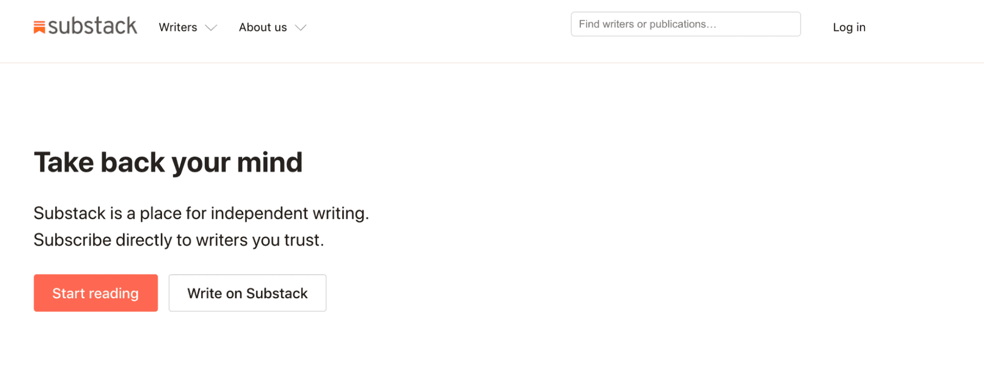 email newsletter software - substack